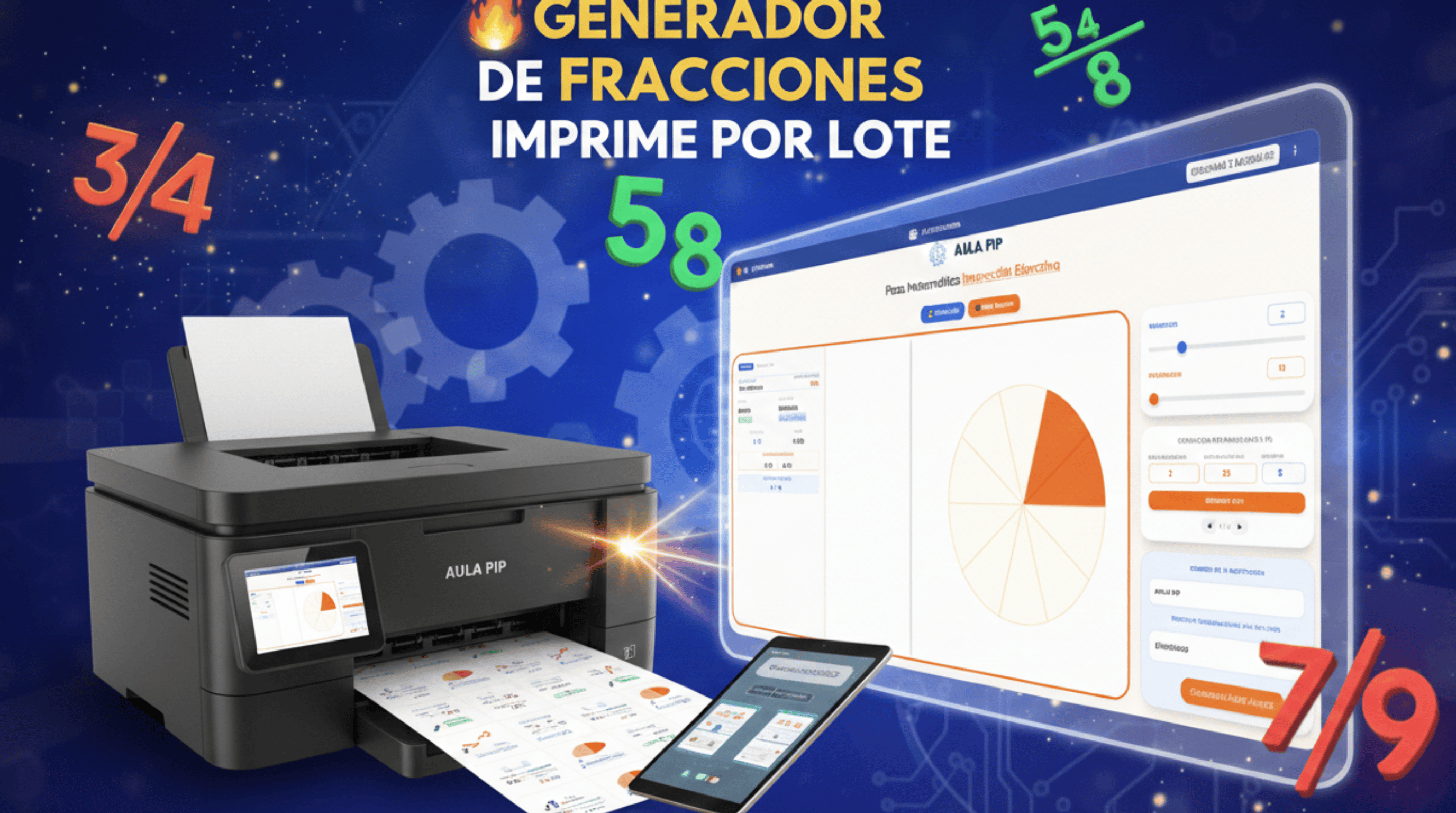 🔥 Generador Automático de Fracciones para Docentes | Imprime por Lote en Segundos